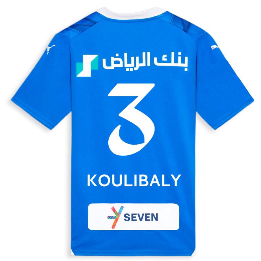 Women  Kalidou Koulibaly #3 Blue Home Jersey 2023/24 T-Shirt