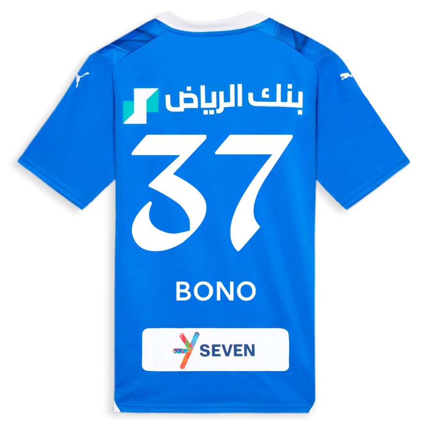 Women  Bono #37 Blue Home Jersey 2023/24 T-Shirt