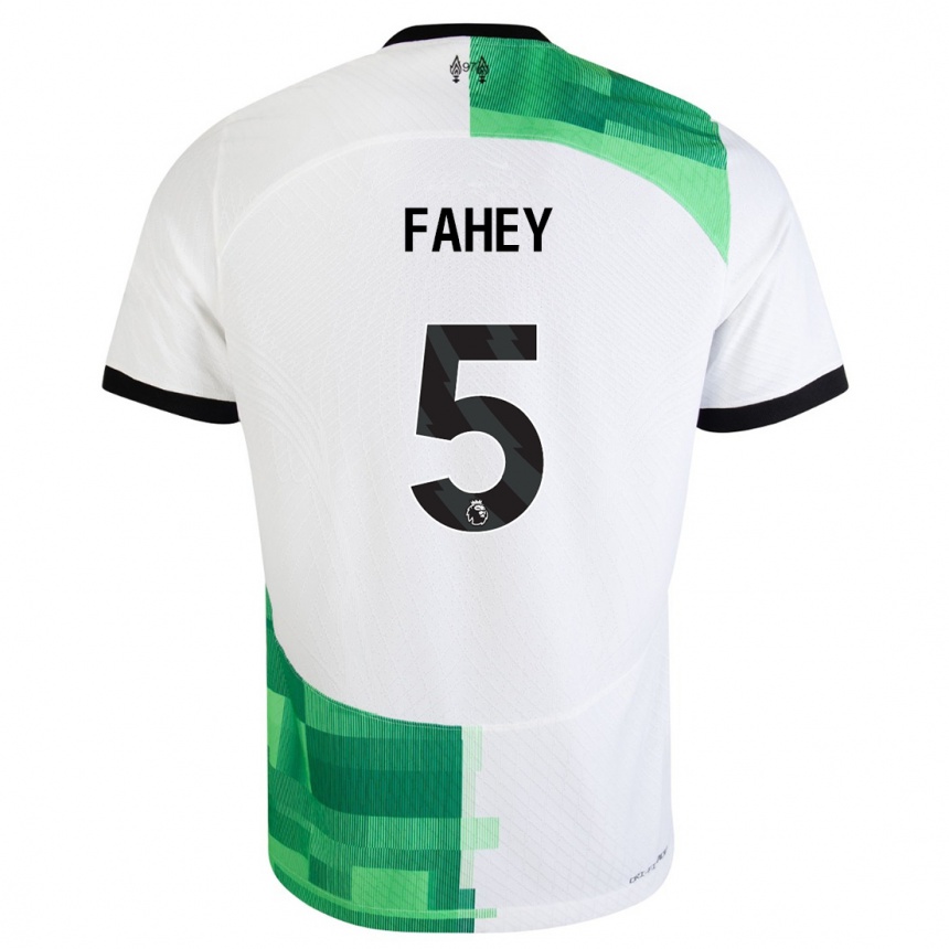 Women  Niamh Fahey #5 White Green Away Jersey 2023/24 T-Shirt