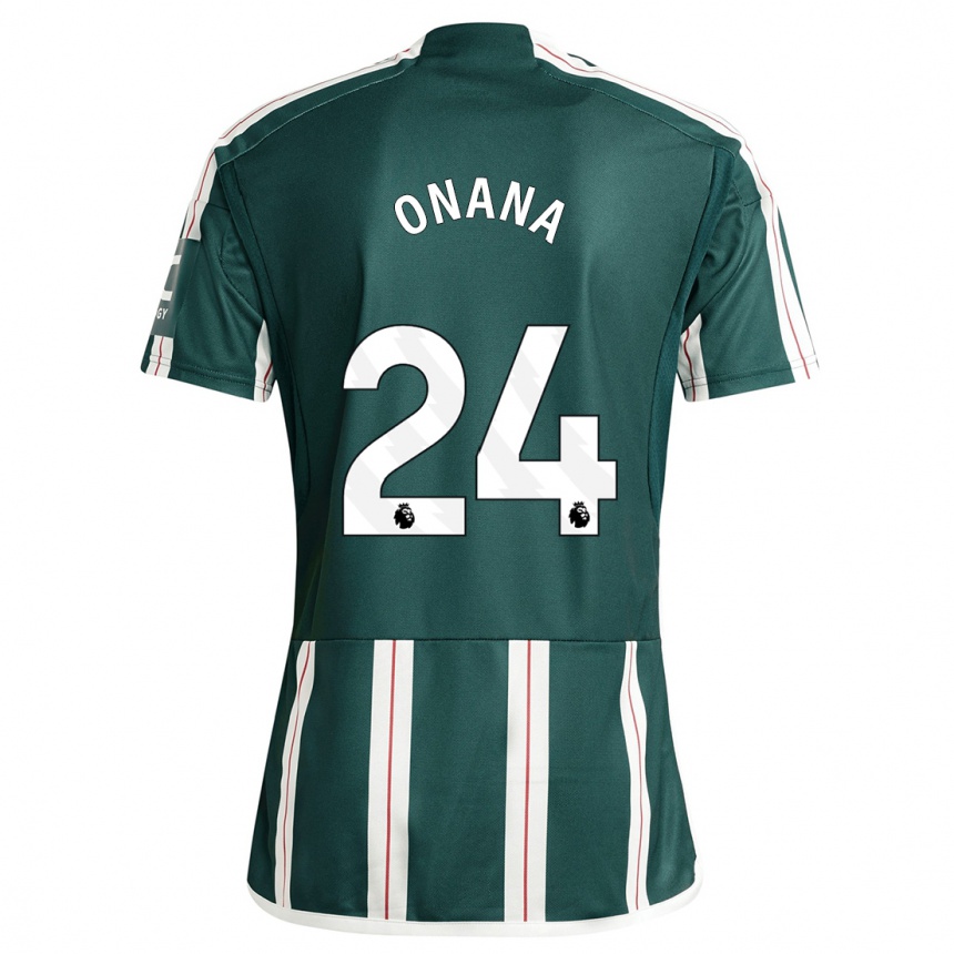 Women  Andre Onana #24 Dark Green Away Jersey 2023/24 T-Shirt