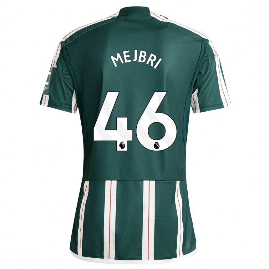 Women  Hannibal Mejbri #46 Dark Green Away Jersey 2023/24 T-Shirt