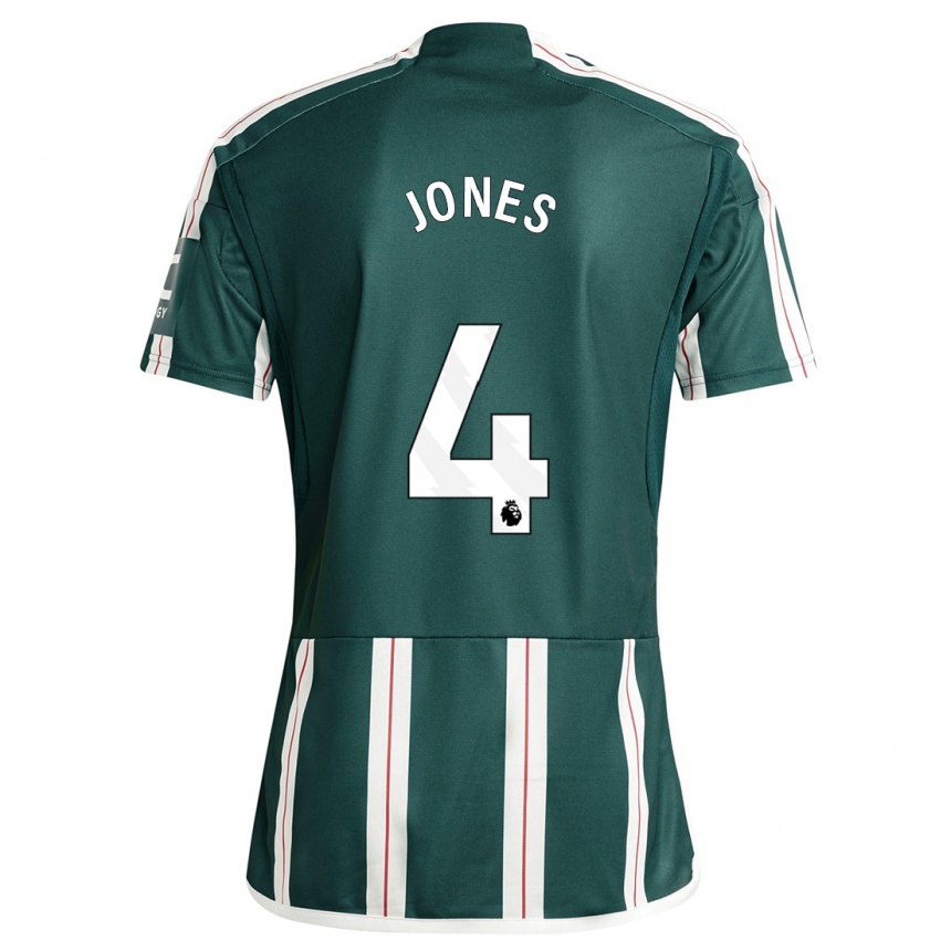 Women  Phil Jones #4 Dark Green Away Jersey 2023/24 T-Shirt