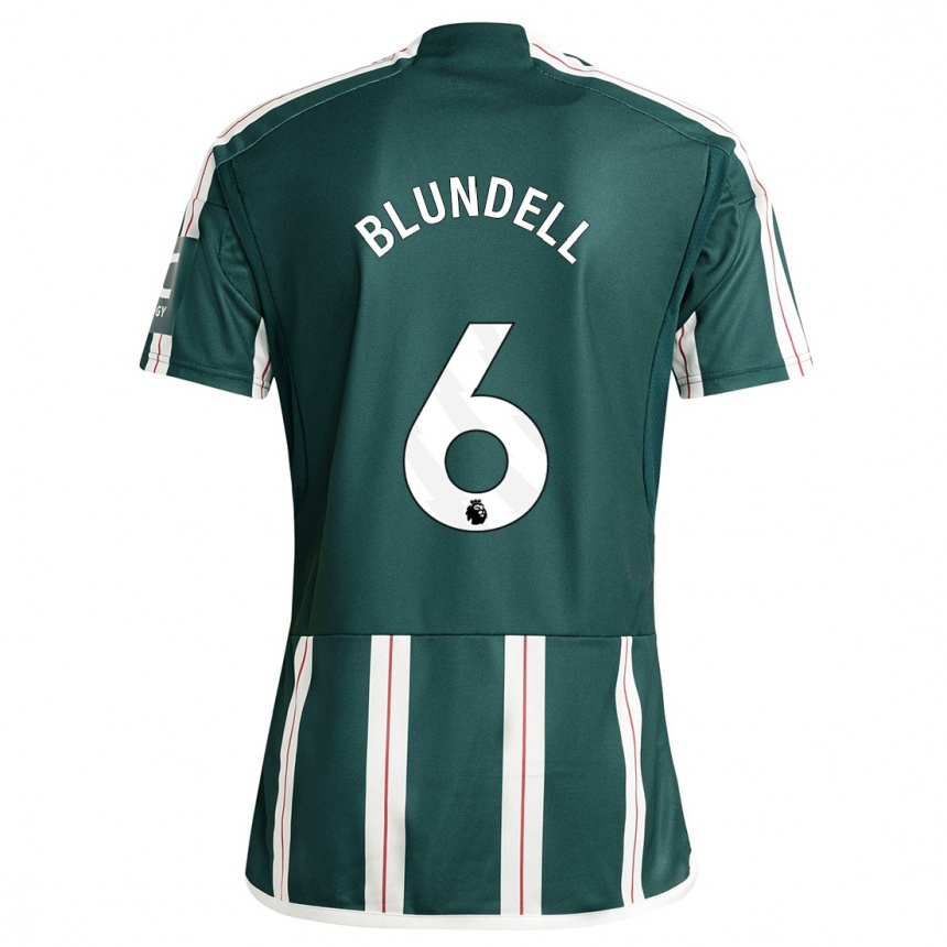 Women  Hannah Blundell #6 Dark Green Away Jersey 2023/24 T-Shirt