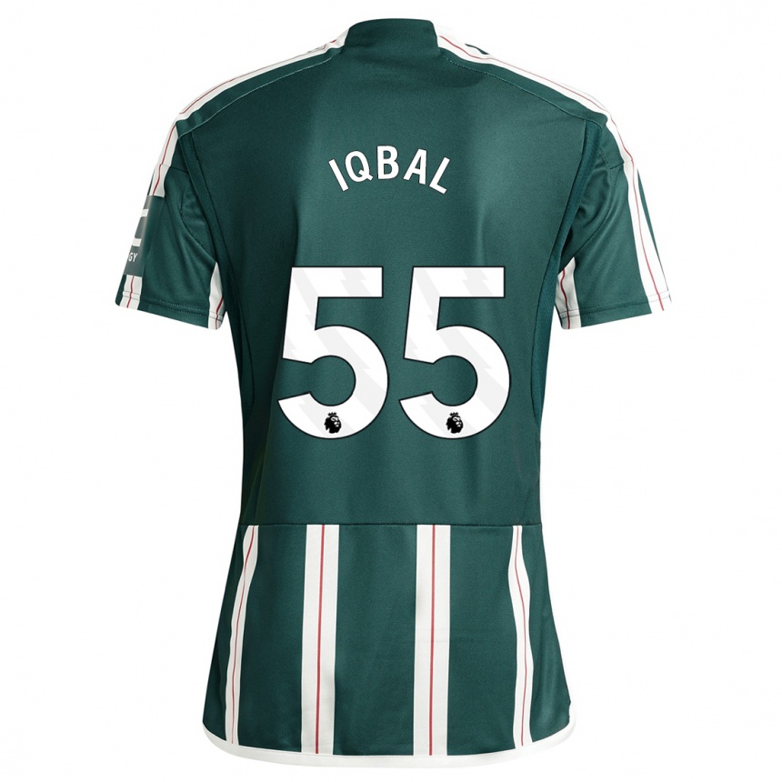 Women  Zidane Iqbal #55 Dark Green Away Jersey 2023/24 T-Shirt