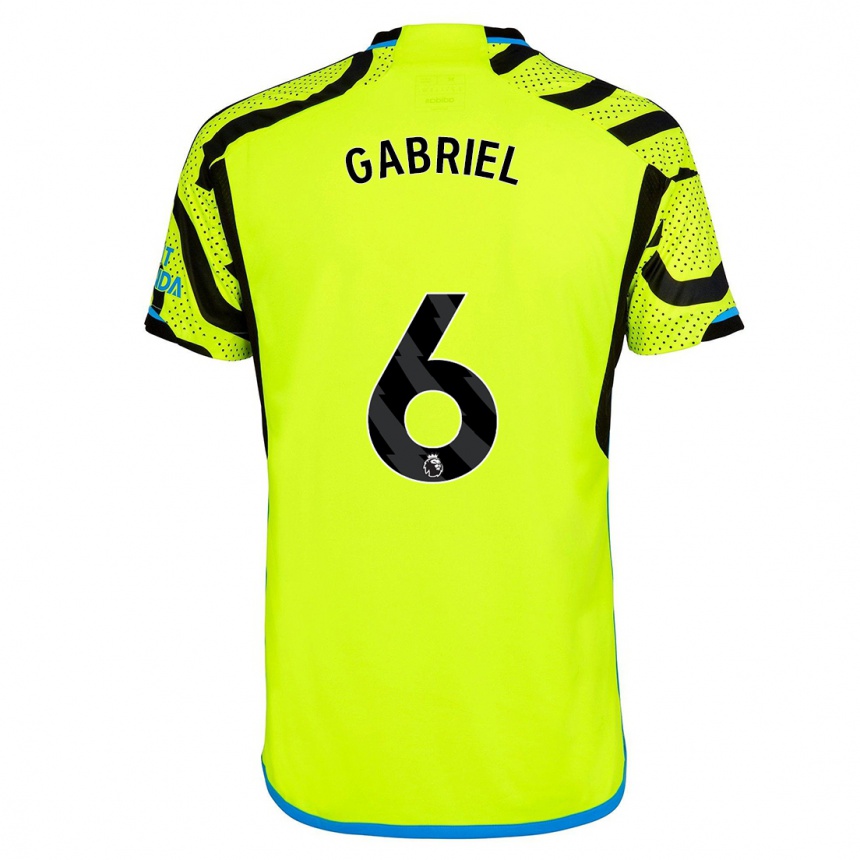 Women  Gabriel Magalhaes #6 Yellow Away Jersey 2023/24 T-Shirt