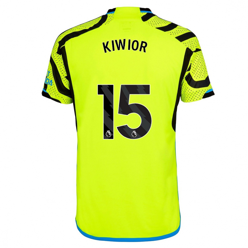 Women  Jakub Kiwior #15 Yellow Away Jersey 2023/24 T-Shirt