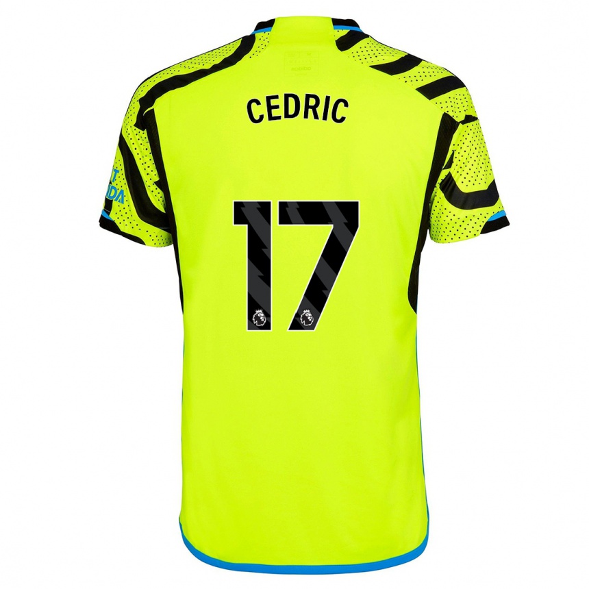 Women  Cedric Soares #17 Yellow Away Jersey 2023/24 T-Shirt