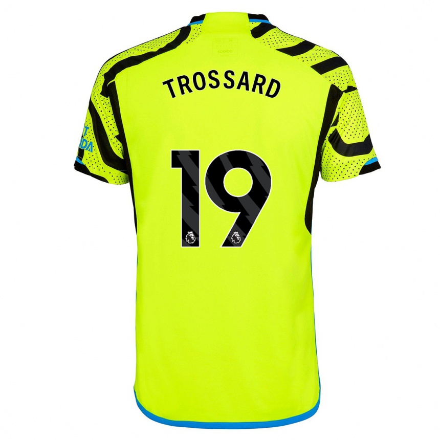 Women  Leandro Trossard #19 Yellow Away Jersey 2023/24 T-Shirt