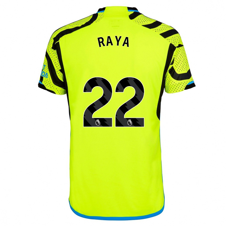 Women  David Raya #22 Yellow Away Jersey 2023/24 T-Shirt