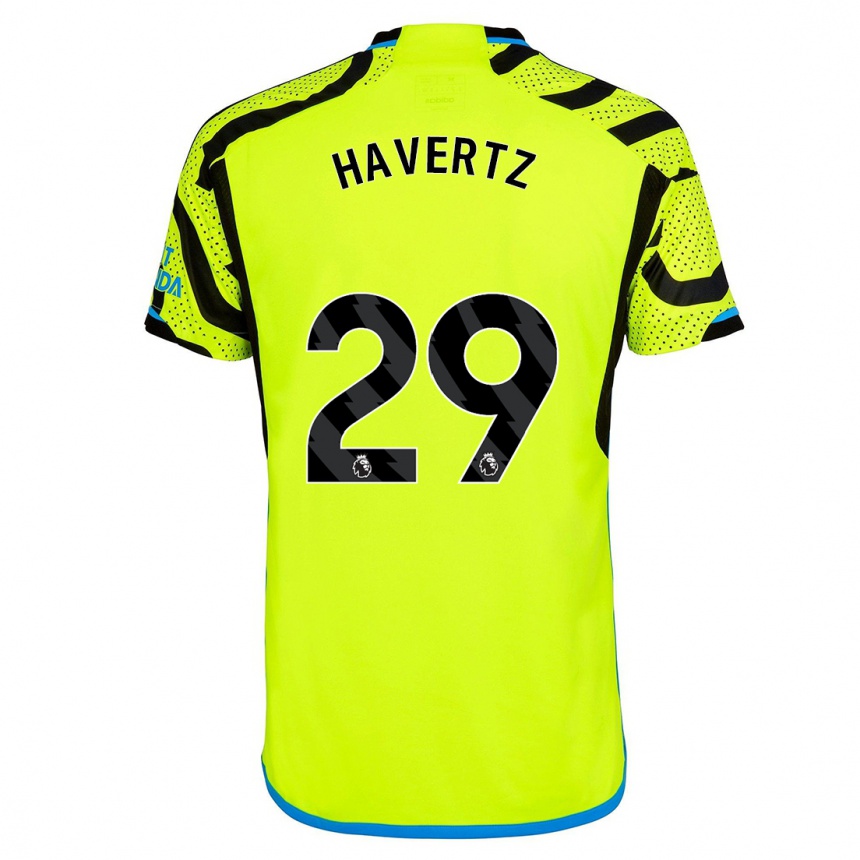 Women  Kai Havertz #29 Yellow Away Jersey 2023/24 T-Shirt