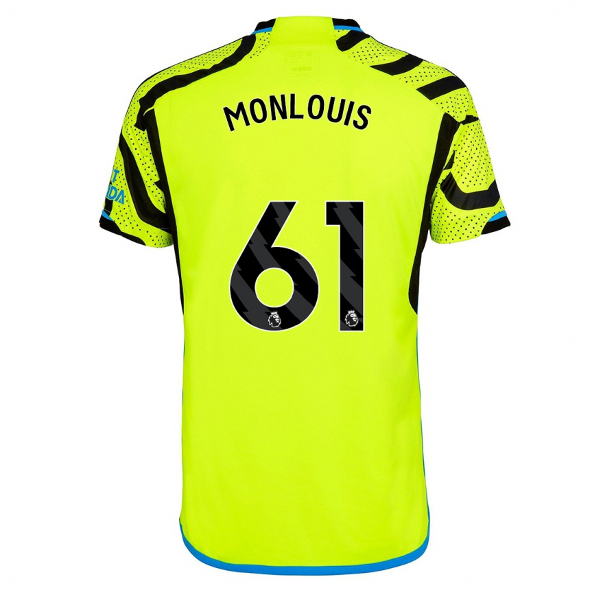 Women  Zane Monlouis #61 Yellow Away Jersey 2023/24 T-Shirt