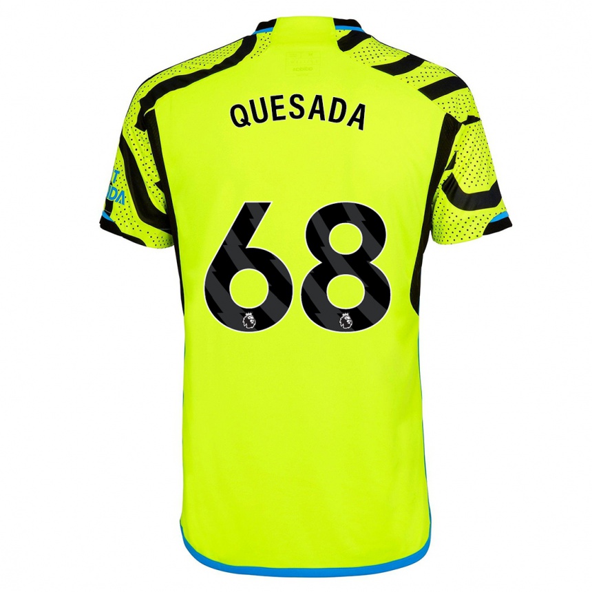 Women  Elián Quesada #68 Yellow Away Jersey 2023/24 T-Shirt