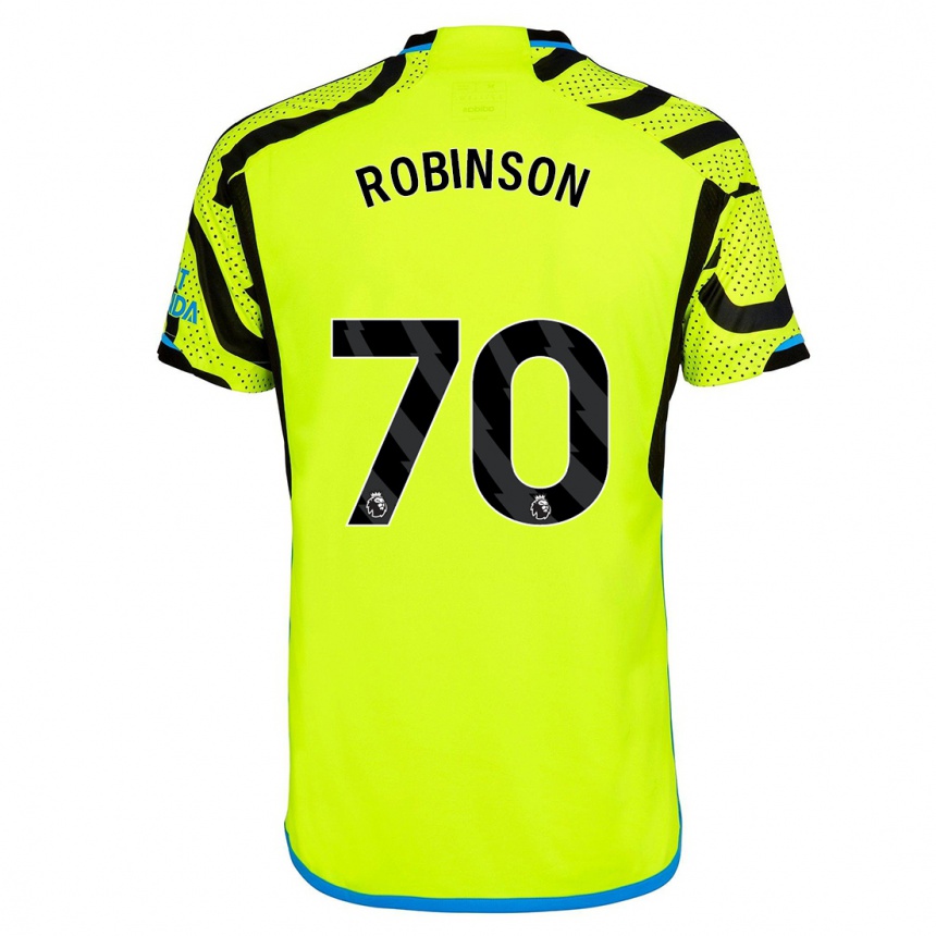 Women  Josh Robinson #70 Yellow Away Jersey 2023/24 T-Shirt