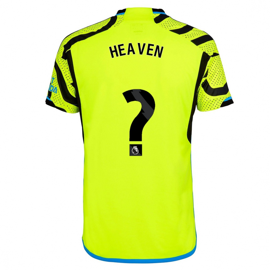 Women  Ayden Heaven #0 Yellow Away Jersey 2023/24 T-Shirt