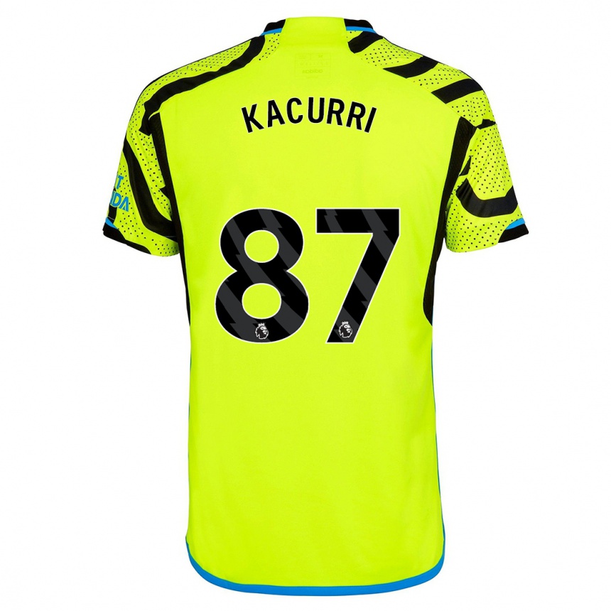 Women  Maldini Kacurri #87 Yellow Away Jersey 2023/24 T-Shirt