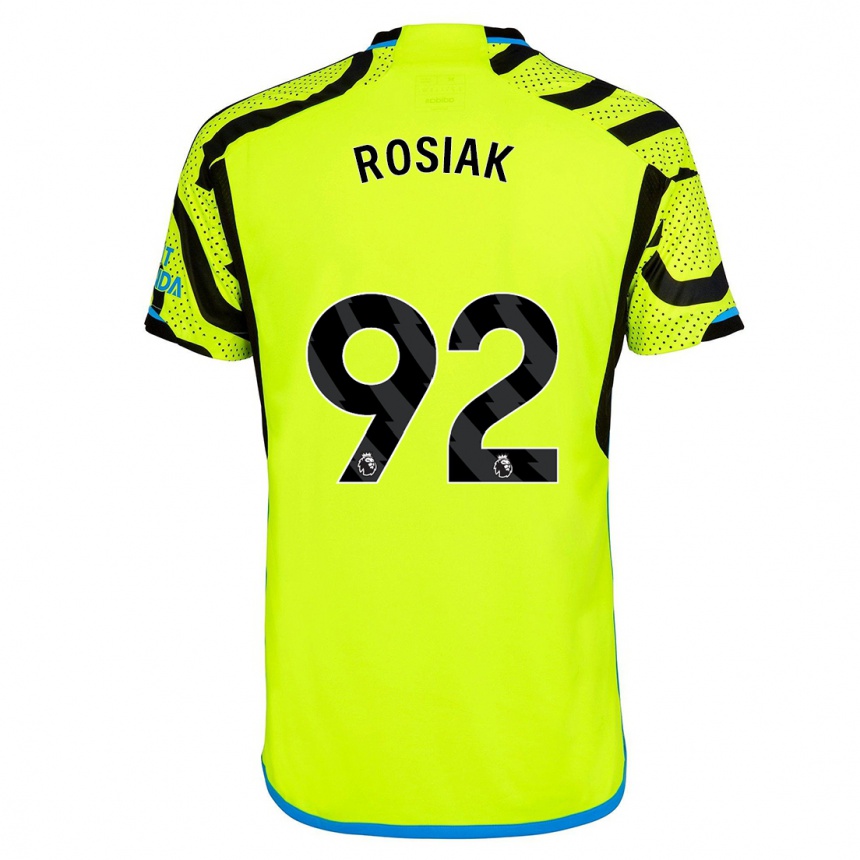 Women  Michal Rosiak #92 Yellow Away Jersey 2023/24 T-Shirt