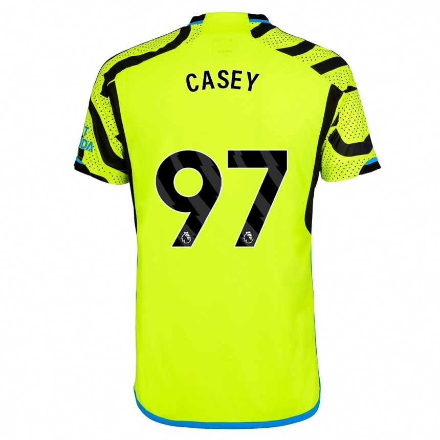 Women  Dan Casey #97 Yellow Away Jersey 2023/24 T-Shirt