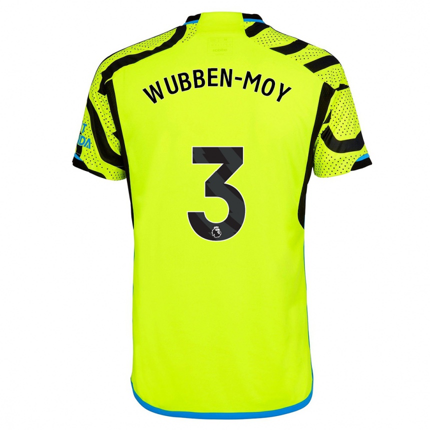 Women  Lotte Wubben-Moy #3 Yellow Away Jersey 2023/24 T-Shirt