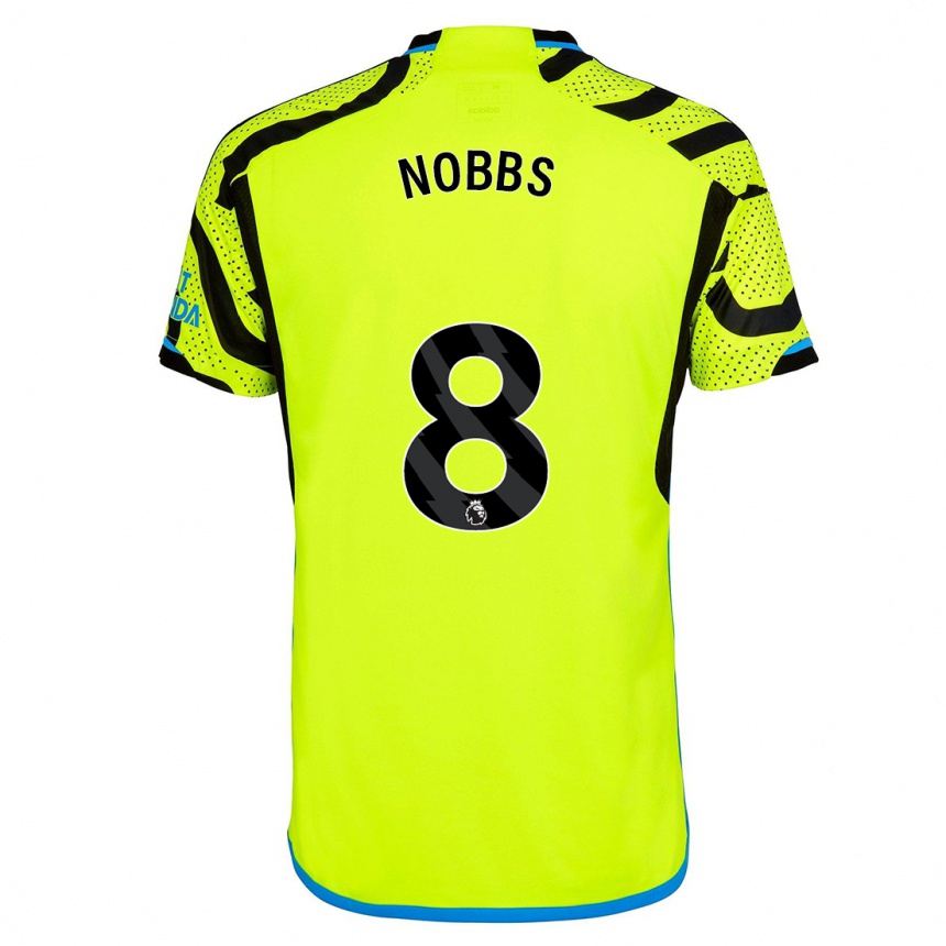 Women  Nobbs #8 Yellow Away Jersey 2023/24 T-Shirt