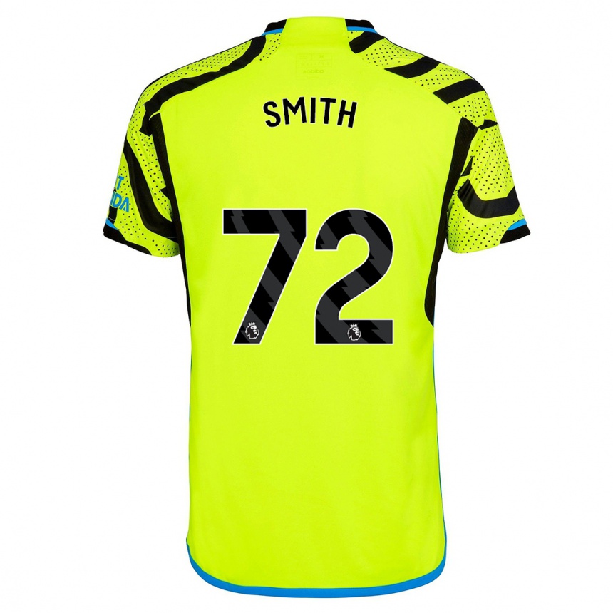 Women  Matt Smith #72 Yellow Away Jersey 2023/24 T-Shirt