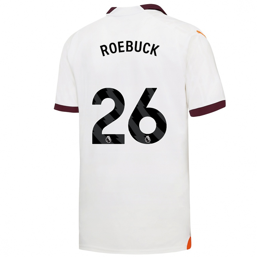Women  Ellie Roebuck #26 White Away Jersey 2023/24 T-Shirt