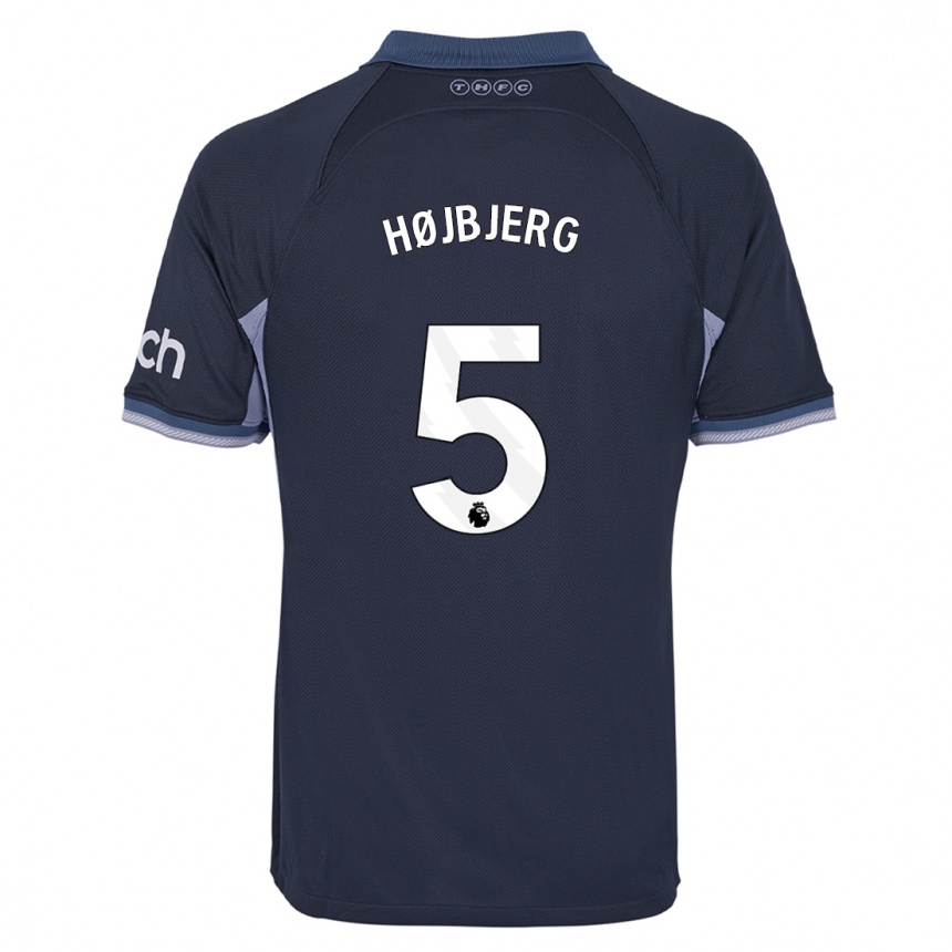 Women  Pierre Emile Hojbjerg #5 Dark Blue Away Jersey 2023/24 T-Shirt