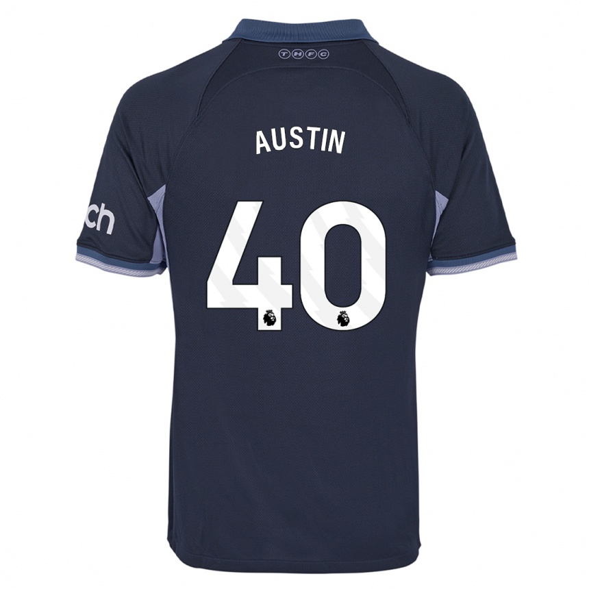 Women  Brandon Austin #40 Dark Blue Away Jersey 2023/24 T-Shirt