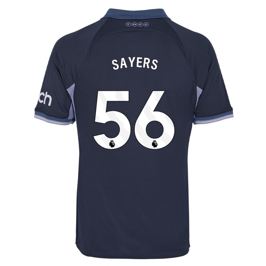 Women  Charlie Sayers #56 Dark Blue Away Jersey 2023/24 T-Shirt