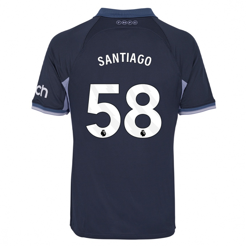 Women  Yago Santiago #58 Dark Blue Away Jersey 2023/24 T-Shirt