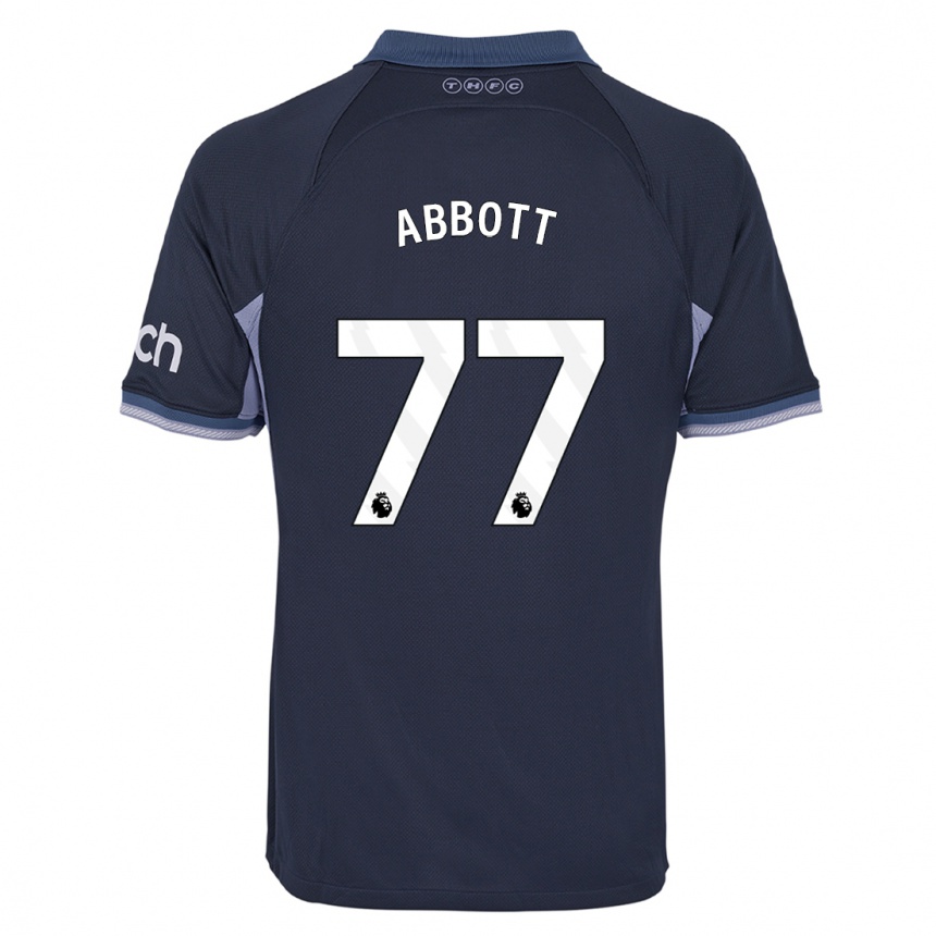 Women  George Abbott #77 Dark Blue Away Jersey 2023/24 T-Shirt