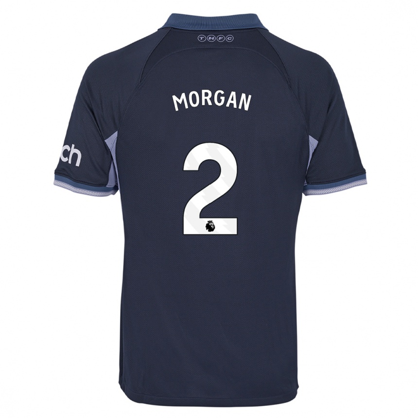 Women  Esther Morgan #2 Dark Blue Away Jersey 2023/24 T-Shirt