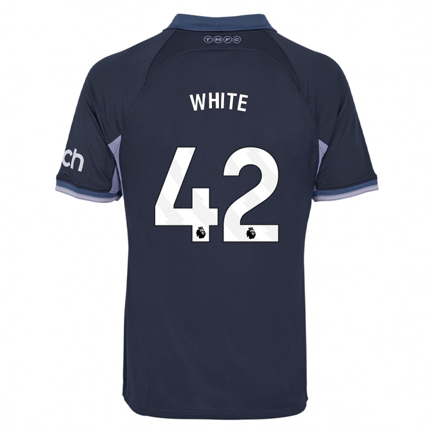 Women  Harvey White #42 Dark Blue Away Jersey 2023/24 T-Shirt