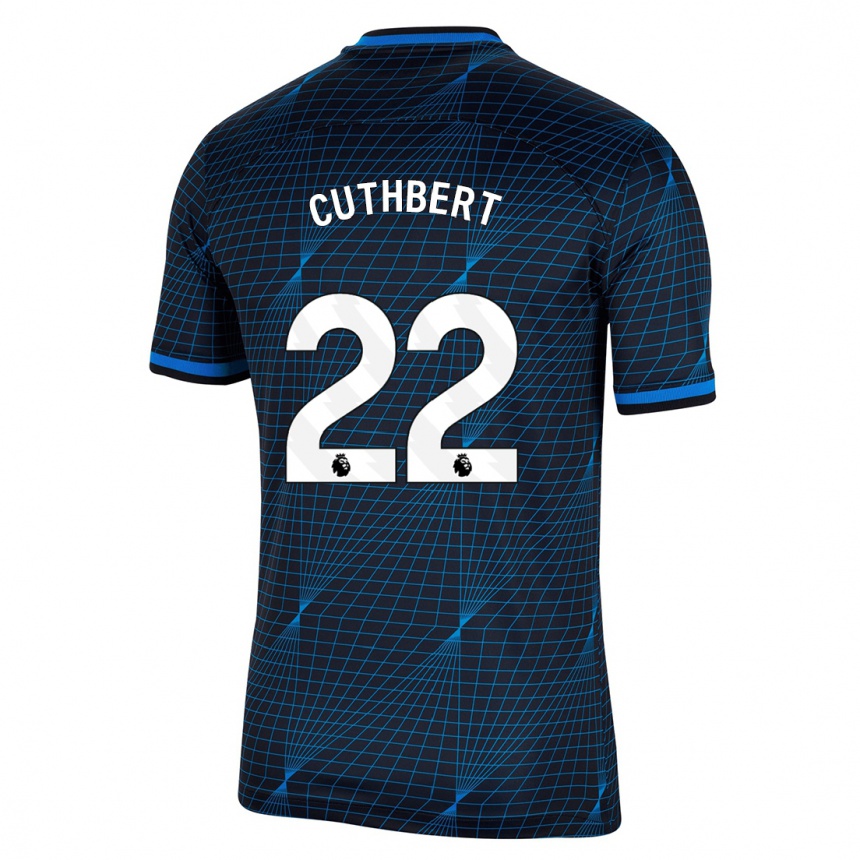 Women  Erin Cuthbert #22 Dark Blue Away Jersey 2023/24 T-Shirt