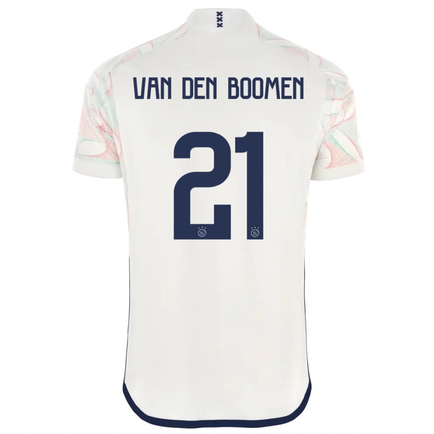 Women  Branco Van Den Boomen #21 White Away Jersey 2023/24 T-Shirt