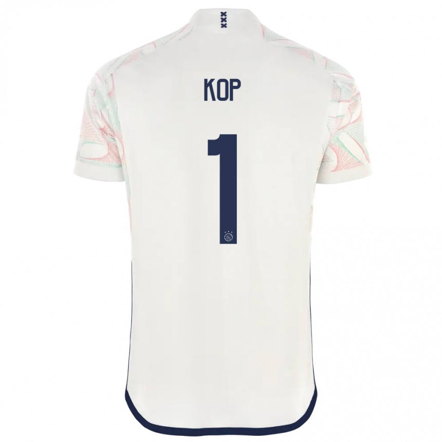 Women  Lize Kop #1 White Away Jersey 2023/24 T-Shirt