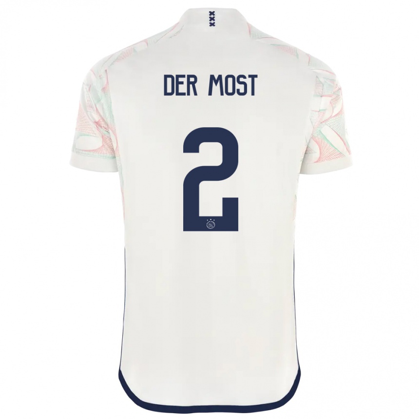 Women  Liza Van Der Most #2 White Away Jersey 2023/24 T-Shirt