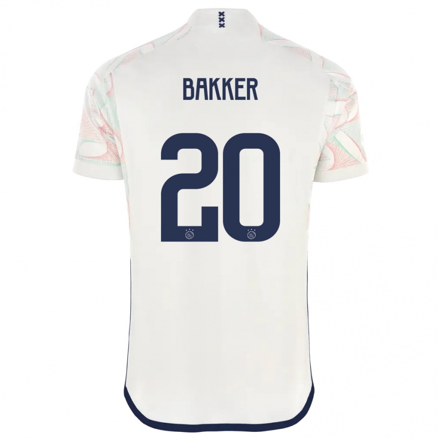 Women  Eshly Bakker #20 White Away Jersey 2023/24 T-Shirt