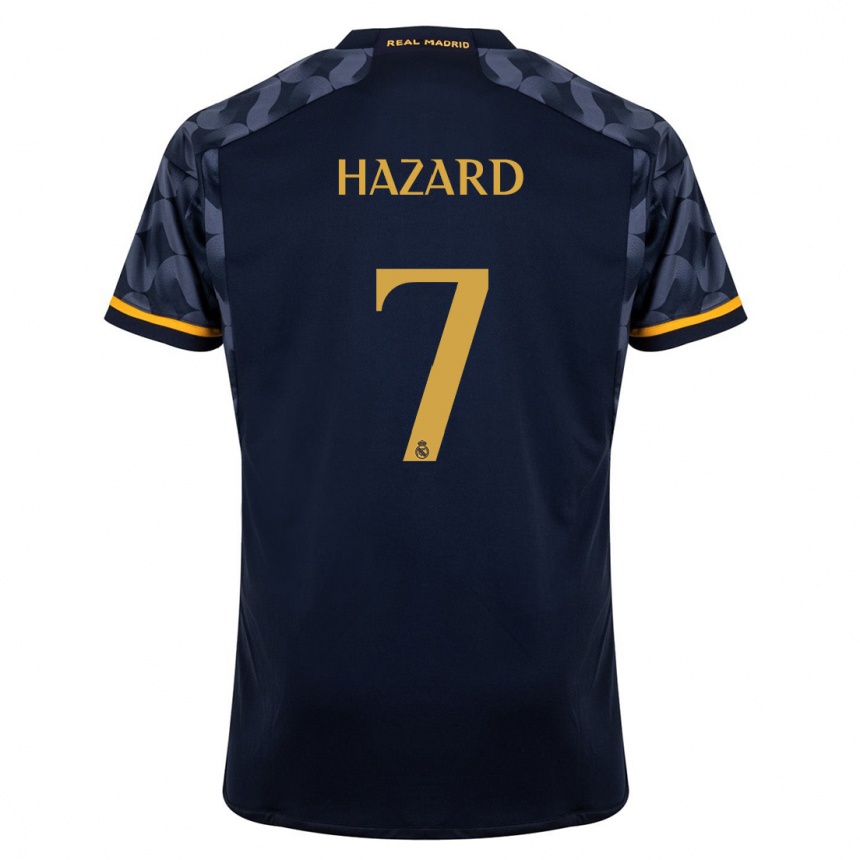 Women  Eden Hazard #7 Dark Blue Away Jersey 2023/24 T-Shirt