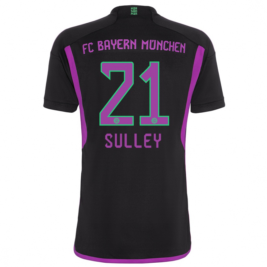 Women  Williams Baffour Sulley #21 Black Away Jersey 2023/24 T-Shirt