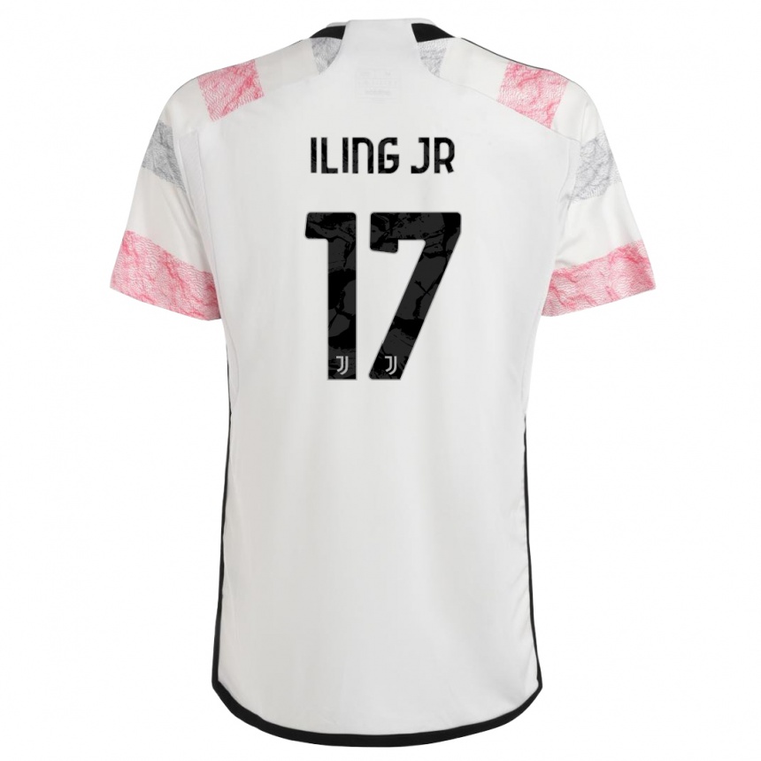 Women  Samuel Iling-Junior #17 White Pink Away Jersey 2023/24 T-Shirt