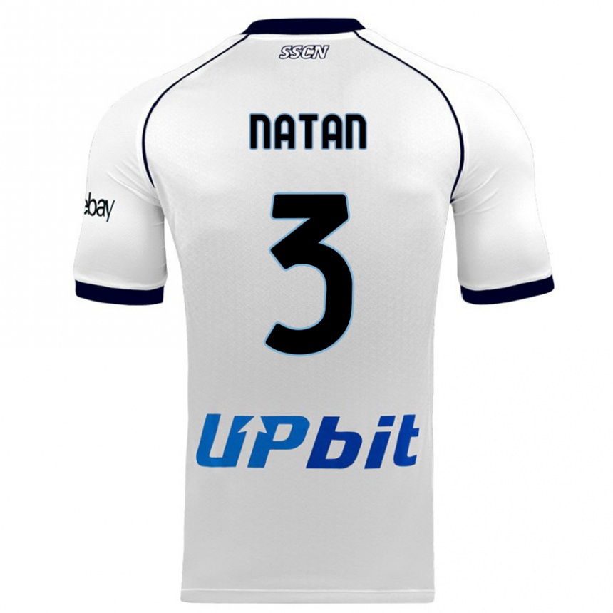 Women  Natan #3 White Away Jersey 2023/24 T-Shirt