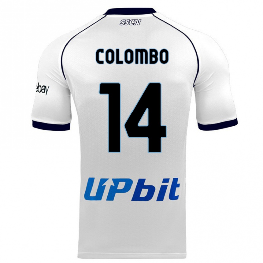 Women  Sofia Colombo #14 White Away Jersey 2023/24 T-Shirt