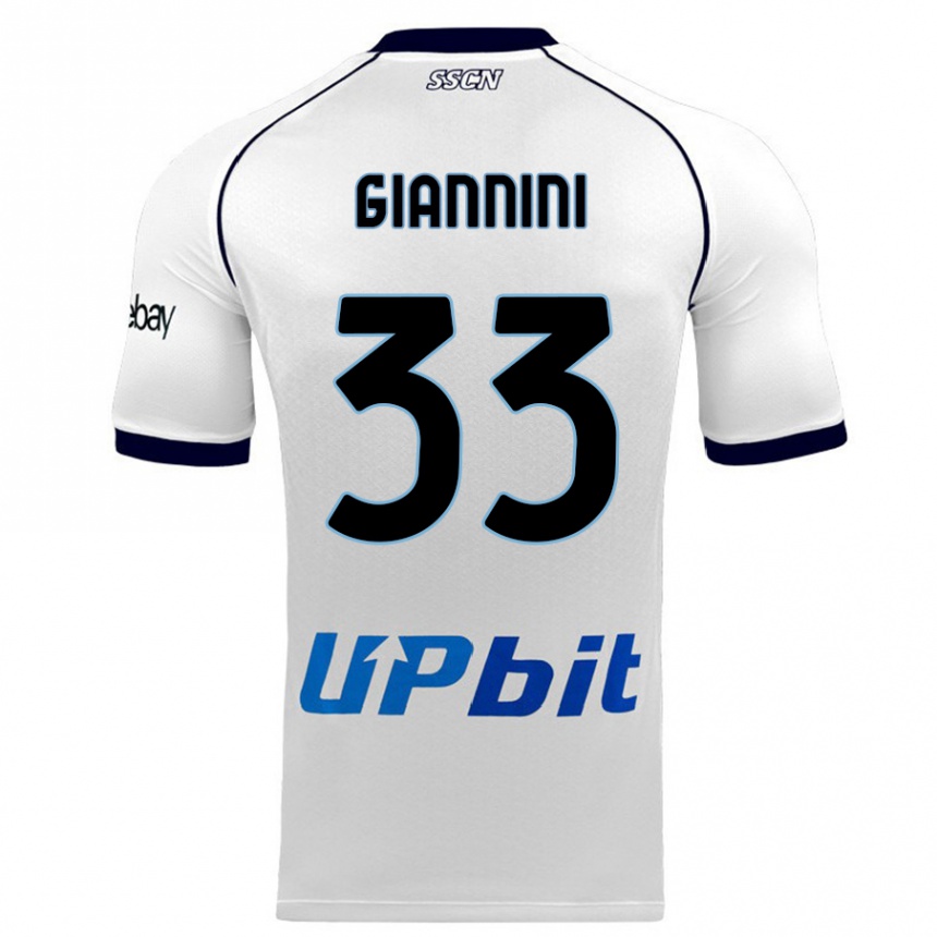 Women  Enrico Giannini #33 White Away Jersey 2023/24 T-Shirt