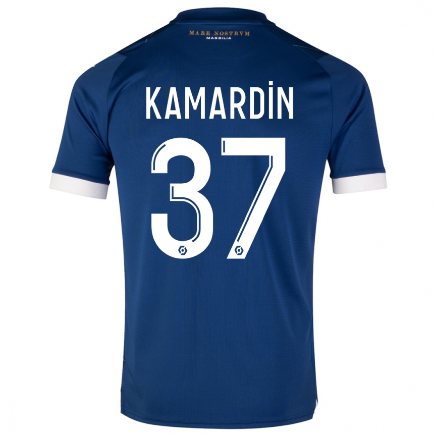 Women  Aaron Kamardin #37 Dark Blue Away Jersey 2023/24 T-Shirt