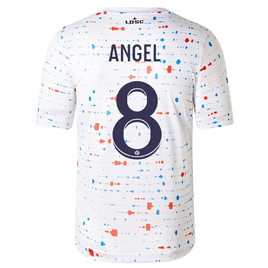 Women  Angel Gomes #8 White Away Jersey 2023/24 T-Shirt