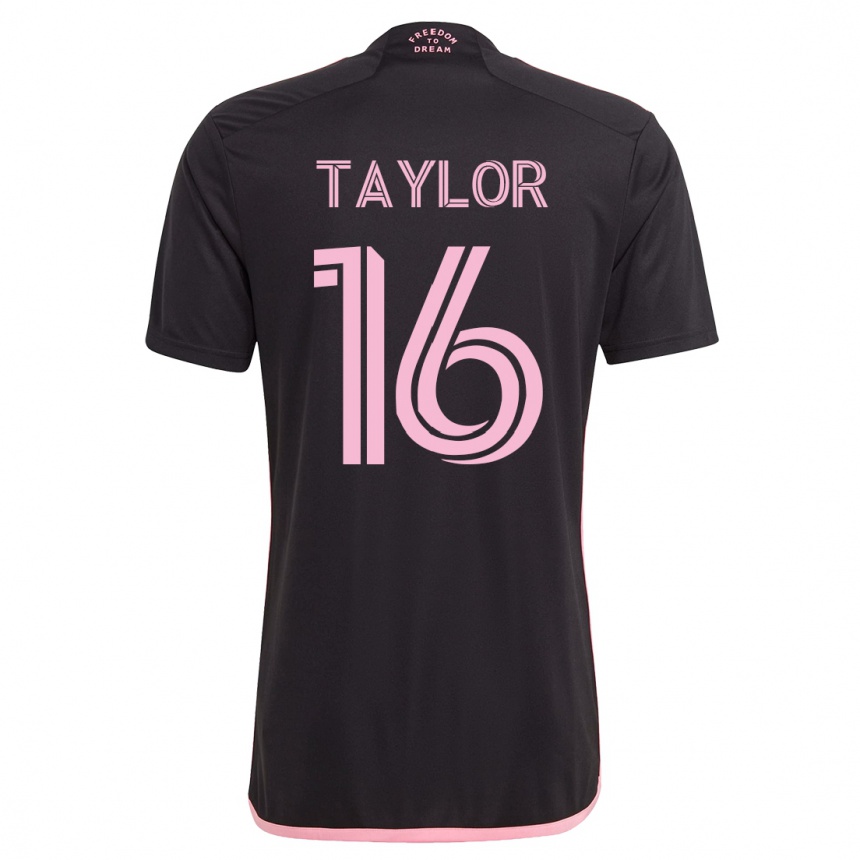 Women  Robert Taylor #16 Black Away Jersey 2023/24 T-Shirt