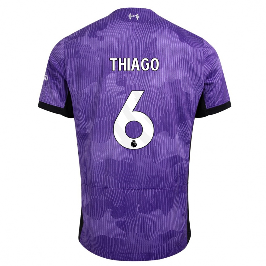 Women  Thiago #6 Purple Third Jersey 2023/24 T-Shirt