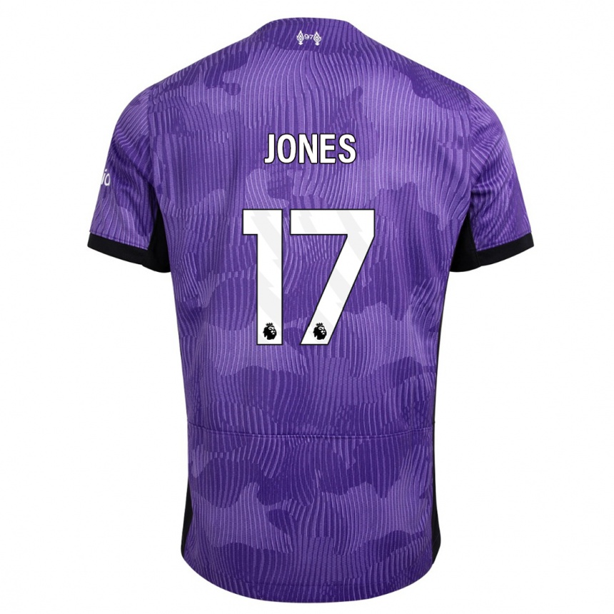 Women  Curtis Jones #17 Purple Third Jersey 2023/24 T-Shirt