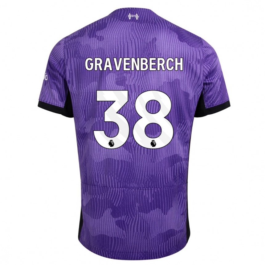 Women  Ryan Gravenberch #38 Purple Third Jersey 2023/24 T-Shirt