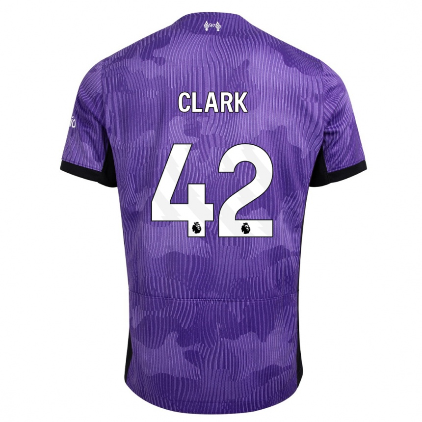 Women  Bobby Clark #42 Purple Third Jersey 2023/24 T-Shirt